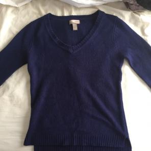 Forever 21 Navy Blue V Neck Sweater
