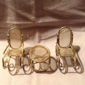 Metal Table and Chairs for Dollhouse