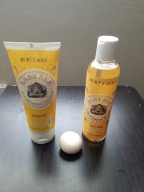 Burts bees lotion and shampoo wash