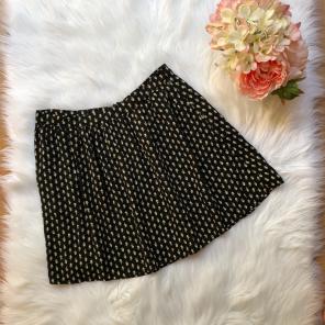 Lucky Brand Black And Cream Circle Skirt