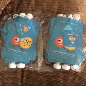 Hello Little Monsters 8 oz Baby Food Bag