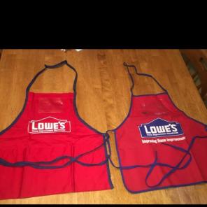 Two Lowe's Child Aprons