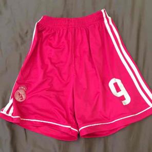 Pink soccer shorts