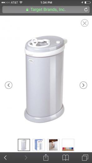Ubbi Diaper Pail Grey NEW in box