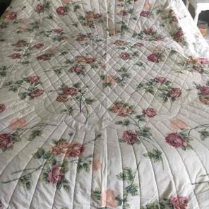 Homemade Floral Quilt. Never used.