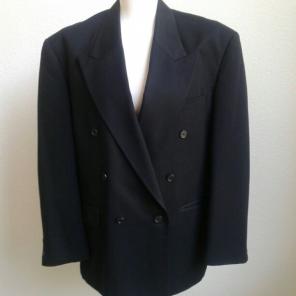 Black Dbl Breasted Sport Coat 40 S
