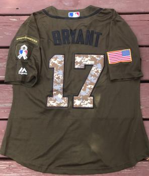 Women's Kris Bryant Cubs Military Jersey
