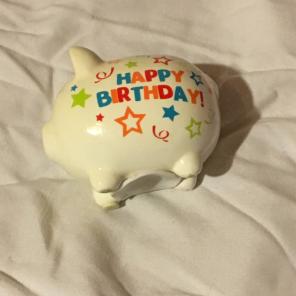 Small Happy Birthday Pig Bank
