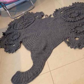 Handmade elephant rug