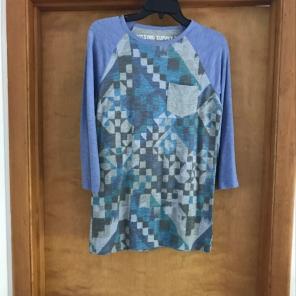 Men's Mossimo Blue-Grey-Teal-Black Shirt