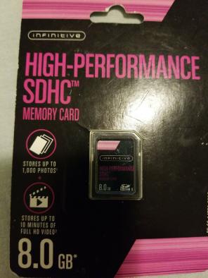 High performance SDHC 8.0gb