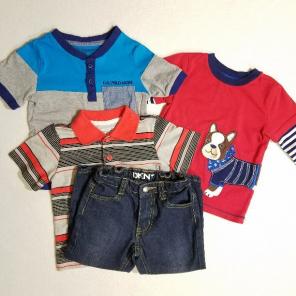 Polo + 2 Tops, DKNY Jeans ALL 2T!