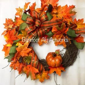 Autumn harvest Wreath~Fall~Foliage~Decór