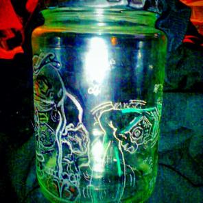 Fantasy Dragon Rat Fink Magic shroom Jar