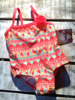 Ocean Pacific 6-9M Orange Blue Swimsuit