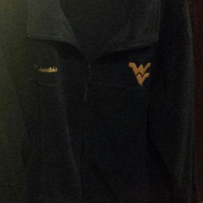 Columbia WVU zip up nwot xxl