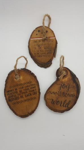 Handcrafted Rustic Christmas Ornaments