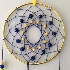 Blue and Gold Dream Catcher