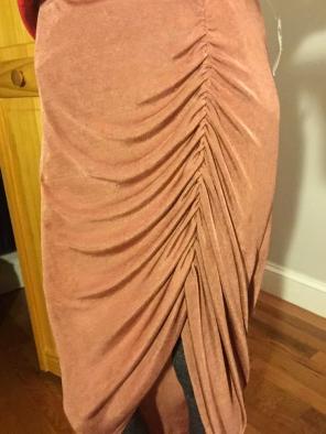 Beige Blush Pink Nude Wrap Bodycon Skirt