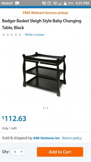 All Black Changing Table
