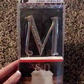 Letter M cake Topper