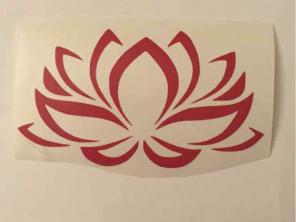 Red Lotus Flower Decal