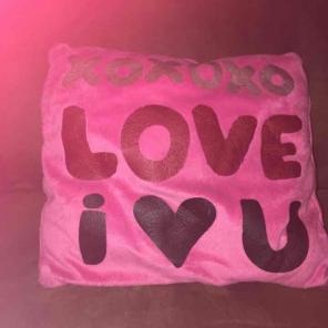 Pink XOXO, Love, I Love You Pillow