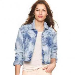 GAP CROP TIE DIE JEAN JACKET