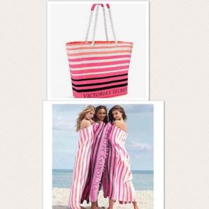 Bundle:vs pink blanket & beach bag