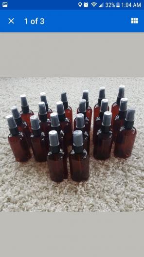Empty Amber Bottles 4oz Plastic New