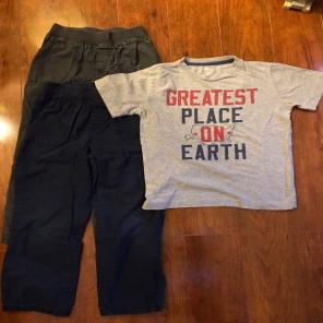 LOT BOY COTTON PANTS T-SHIRT