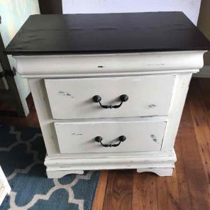 Nightstand chalk painted in Dropcloth