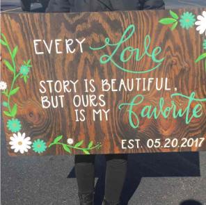 Handmade wood sign / wedding sign