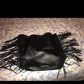 Victoria Secret Leather Fringe Book Bag