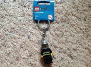 LEGO City Firefighter Keychain - NEW