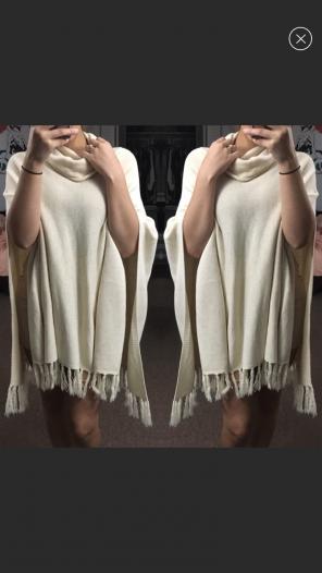 Cream Poncho