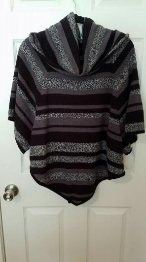 Cowl neck poncho