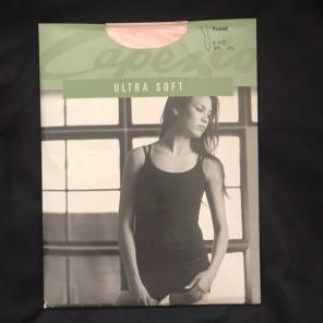 NWT L Capezio Ballet Pink Footed Tights