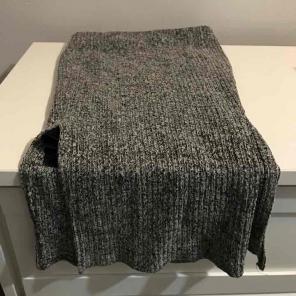 Grey ribbed skirt