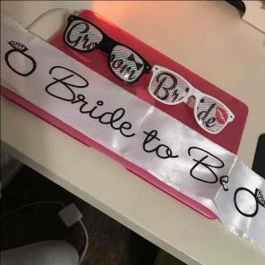 Bride to be sash and glasses