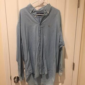 Denim Polo Button Up