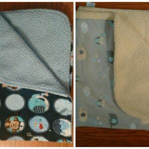 Fleece baby blanket bundle