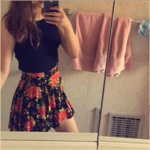 floral pleated skirt