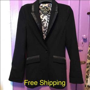 Guess Jeans Women Black Blazer