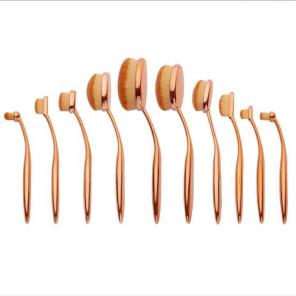 Rose Gold Copper Oval Brush Set