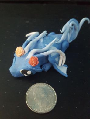 Blue feathered Dragon mini
