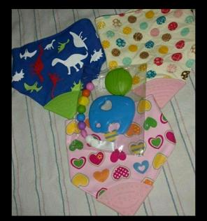 Bandana Bibs Teether + elephant charm