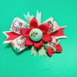Hello Kitty Hair Bow Mint and Pink
