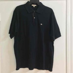 Burberry London Black Short Sleeve Polo