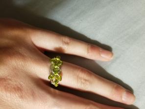 Green bead ring